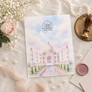 Cartes Pour Fêtes Annuelles Taj Mahal Agra Inde Belle Architecture