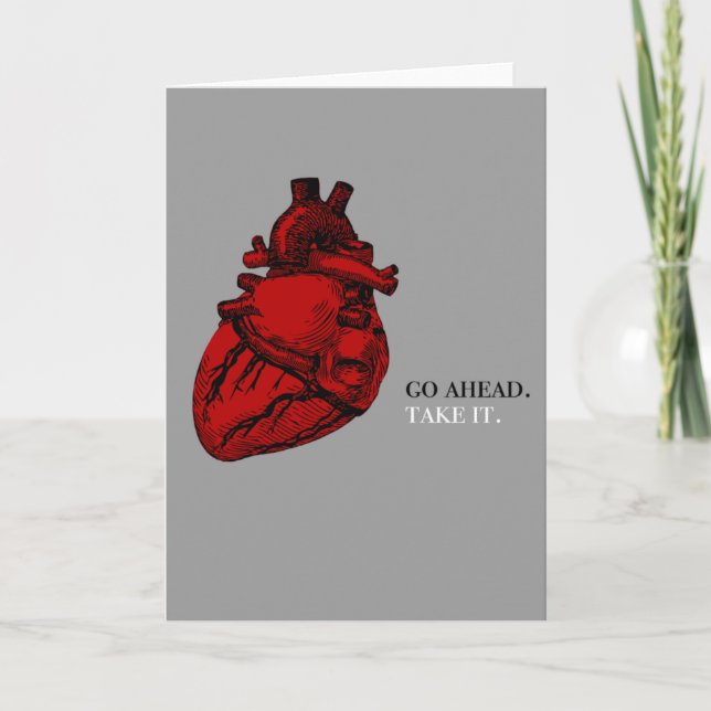 Cartes Pour Fêtes Annuelles Take My Heart (Devant)