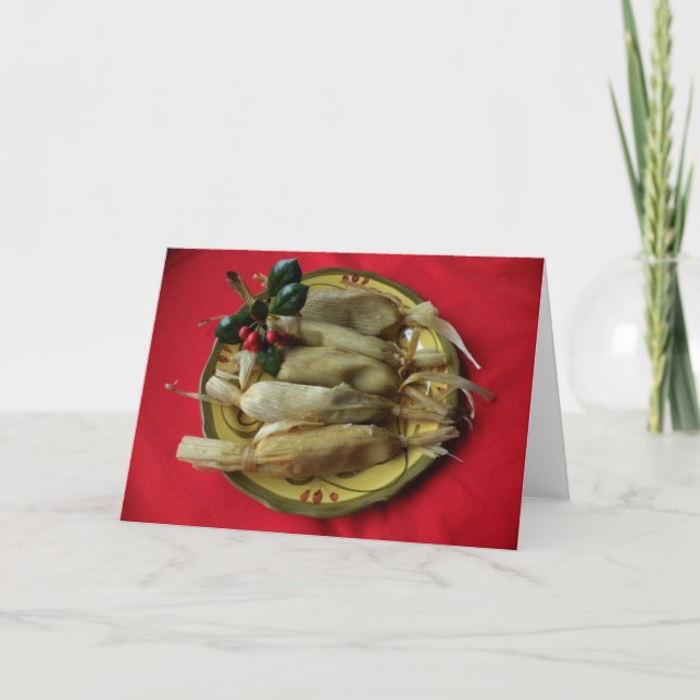 Cartes Pour Fêtes Annuelles Tamales de Noël (Devant)