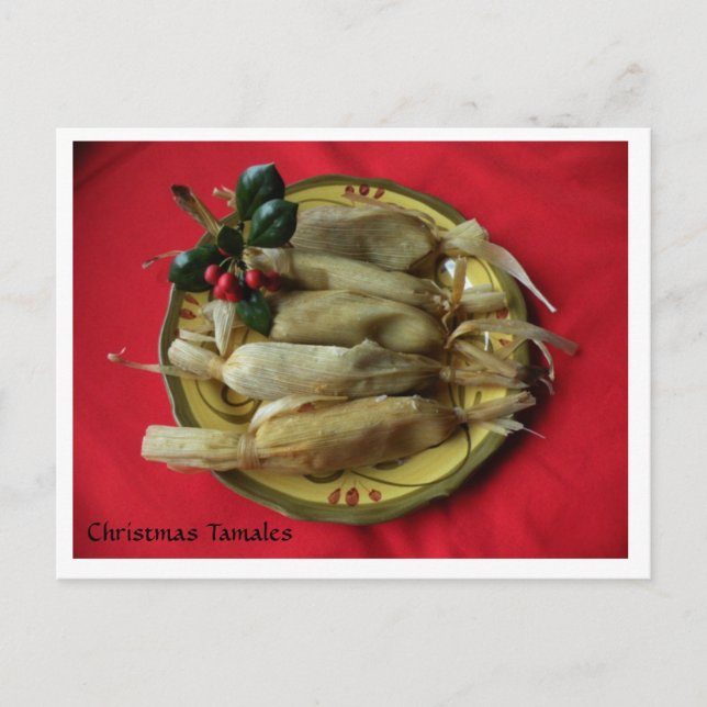 Cartes Pour Fêtes Annuelles Tamales de Noël (Devant)