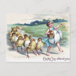 Cartes Pour Fêtes Annuelles Tambour d'oeuf de poussette de Pâques victorienne