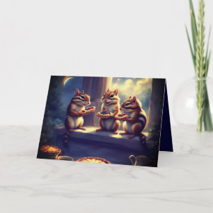 Cartes Pour Fêtes Annuelles Tamias et tarte pour votre anniversaire