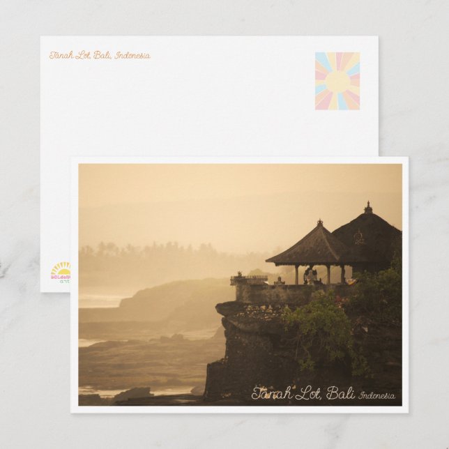 Cartes Pour Fêtes Annuelles Tanah Lot Temple Bali Postcard (Devant / Derrière)