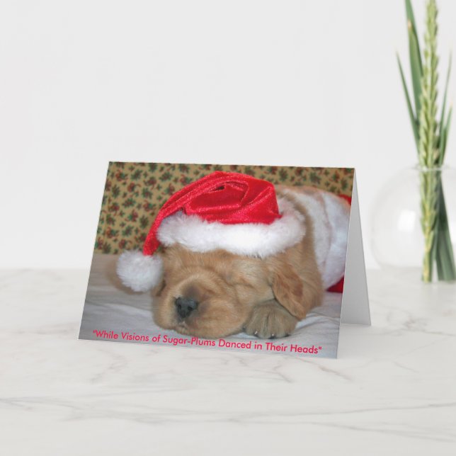 Cartes Pour Fêtes Annuelles "Tandis que visions des Sucre-Prunes dansées dans (Devant)