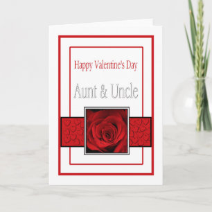 Cartes Pour Fêtes Annuelles Tante et oncle Heureuse Sainte-Valentin Roses
