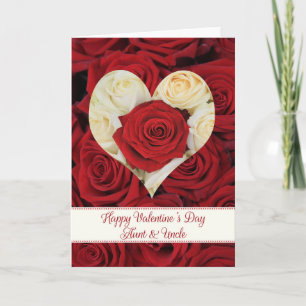 Cartes Pour Fêtes Annuelles Tante et oncle Heureuse Sainte-Valentin Roses