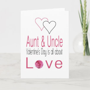 Cartes Pour Fêtes Annuelles Tante et oncle Heureuse Sainte-Valentin Roses
