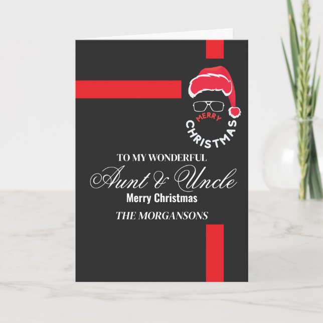 Cartes Pour Fêtes Annuelles Tante / Oncle Joyeux Noël (Devant)