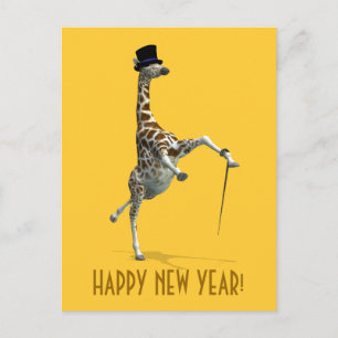 Cartes Pour Fêtes Annuelles Tap Dancing Giraffe