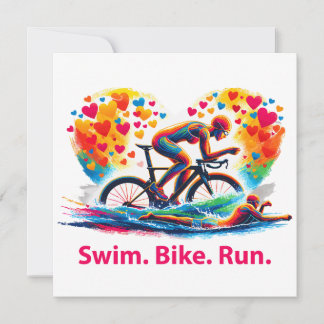 Cartes Pour Fêtes Annuelles Tapisserie de triathlon pour la Saint-Valentin, Na