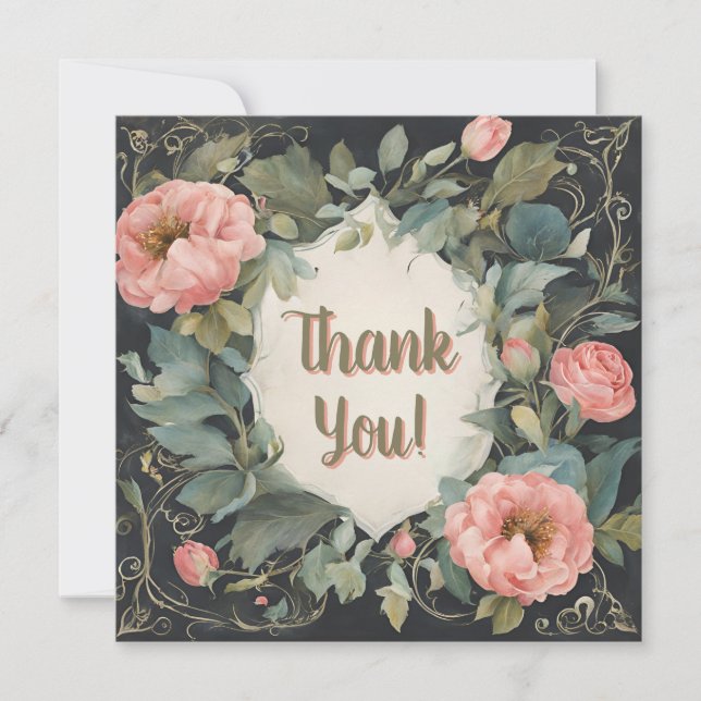 Cartes Pour Fêtes Annuelles Tarif Fabuleux sur mesure Merci floral (Devant)