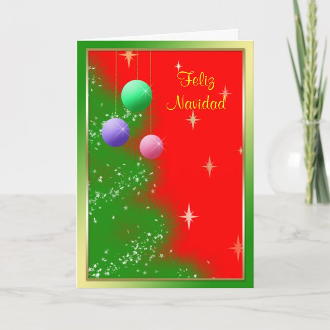 Cartes Pour Fêtes Annuelles Tarjeta de Navidad - Ornamentos (Devant)