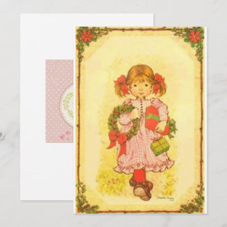 Cartes Pour Fêtes Annuelles Tarjeta festiva plana navideña Sarah Kay
