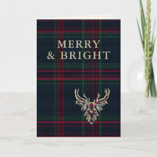 Cartes Pour Fêtes Annuelles Tartan d'héritage hivernal | Lodge Merry & Bright