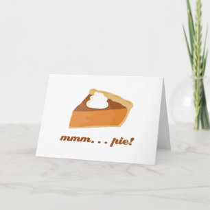 Cartes Pour Fêtes Annuelles Tarte de citrouille -… tarte mmm !