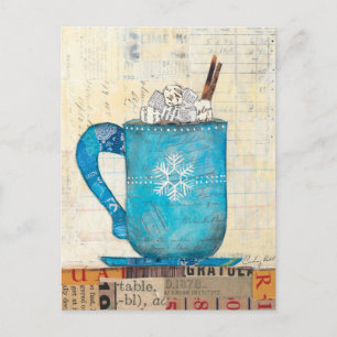 Cartes Pour Fêtes Annuelles Tasse bleue de Noël