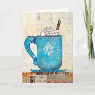 Cartes Pour Fêtes Annuelles Tasse bleue de Noël