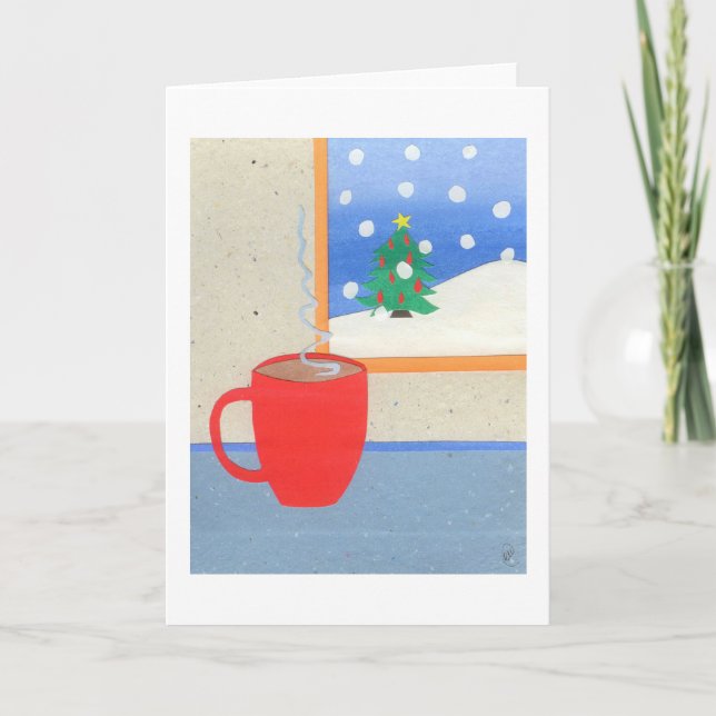 Cartes Pour Fêtes Annuelles Tasse chaude de thé (Devant)