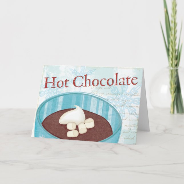 Cartes Pour Fêtes Annuelles Tasse de Noël avec du chocolat chaud (Devant)
