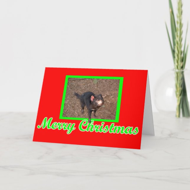 Cartes Pour Fêtes Annuelles Tassie Devil (Devant)