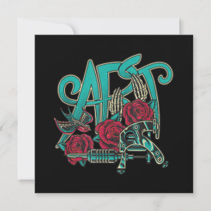 Cartes Pour Fêtes Annuelles Tatouage Artiste Les Tatouages Sont Graphiques De 