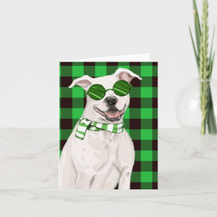 Cartes Pour Fêtes Annuelles Taureau de Noël et Plaid de Buffalo Vert