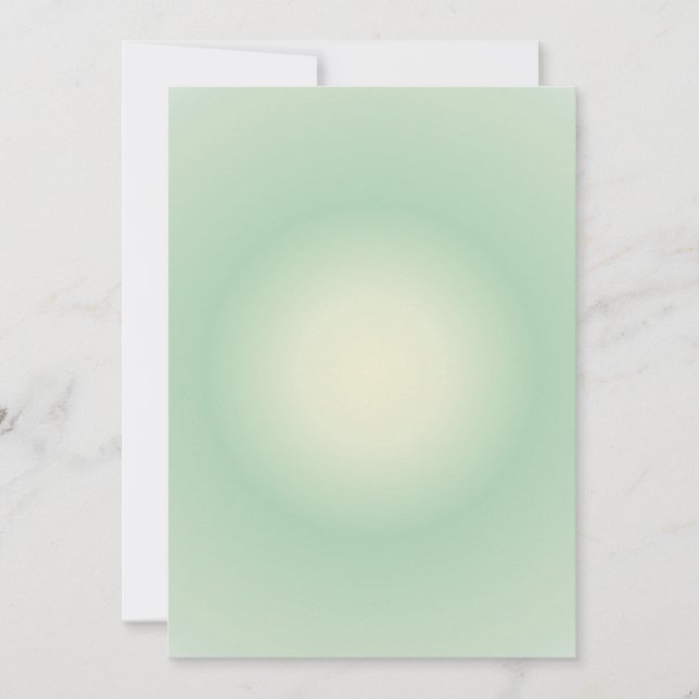Cartes Pour Fêtes Annuelles Taurus Aura Gradient Zodiac, Vert Aura Gradient (Devant)