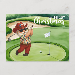 Cartes Pour Fêtes Annuelles Taxas Santa Claus en golf