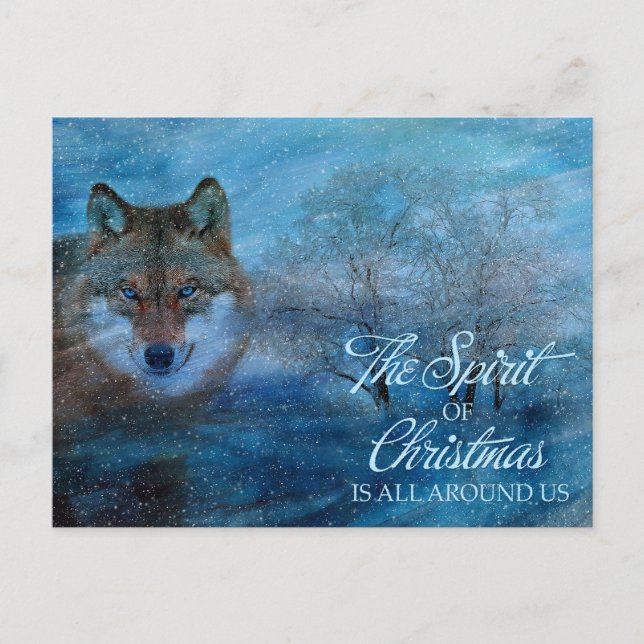 Cartes Pour Fêtes Annuelles TCWC - Noël du loup bleu (Devant)