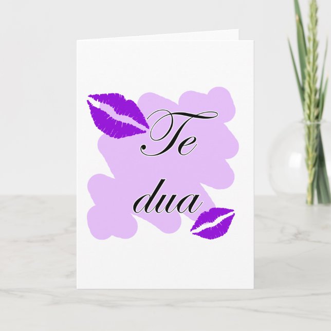 Cartes Pour Fêtes Annuelles Te dua - Albanais - Je t'aime (Devant)