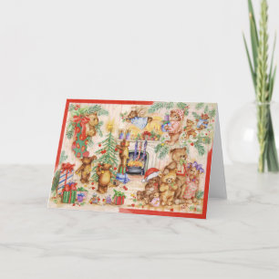 CARTES POUR FÊTES ANNUELLES TEDDDY PORTEZ NOËL