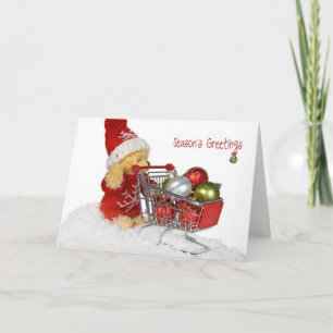 Cartes Pour Fêtes Annuelles Teddy Bear Noël Shopping