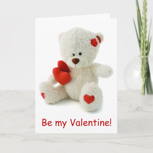 Cartes Pour Fêtes Annuelles Teddy Bear Valentine (Devant)