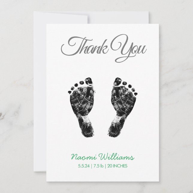 Cartes Pour Fêtes Annuelles Télécharger l'empreinte personnalisée pour bébé su (Devant)