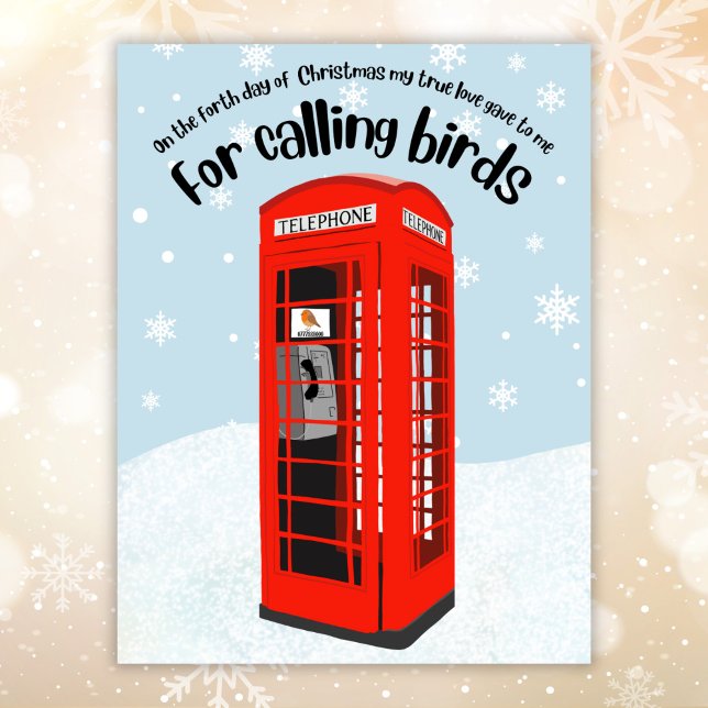 Cartes Pour Fêtes Annuelles Téléphone 12 jours de Noël drôle (Créateur téléchargé)
