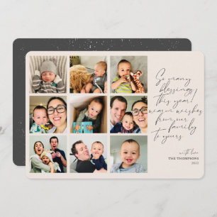 Cartes Pour Fêtes Annuelles Tellement de Bénédictions Année d'examen Photo Col