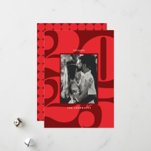 Cartes Pour Fêtes Annuelles Téméraire rouge chiffres bravo Nouvel An photo