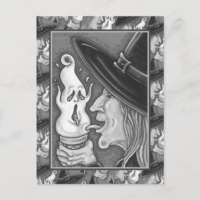 CARTES POUR FÊTES ANNUELLES TÉMOIGNAGE MANGEANT DE LA GLACE CRÈME CONE, HALLOW (Devant)