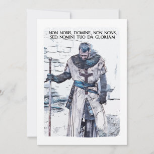 Cartes Pour Fêtes Annuelles Templar Knight devise portrait abstrait