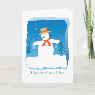 CARTES POUR FÊTES ANNUELLES TEMPS DE BONHOMME DE NEIGE