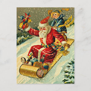 Cartes Pour Fêtes Annuelles Temps de jeu avec le père noël