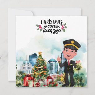 Cartes Pour Fêtes Annuelles Temps de Noël pilote en Floride