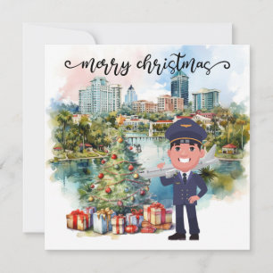 Cartes Pour Fêtes Annuelles Temps de Noël pilote en Floride