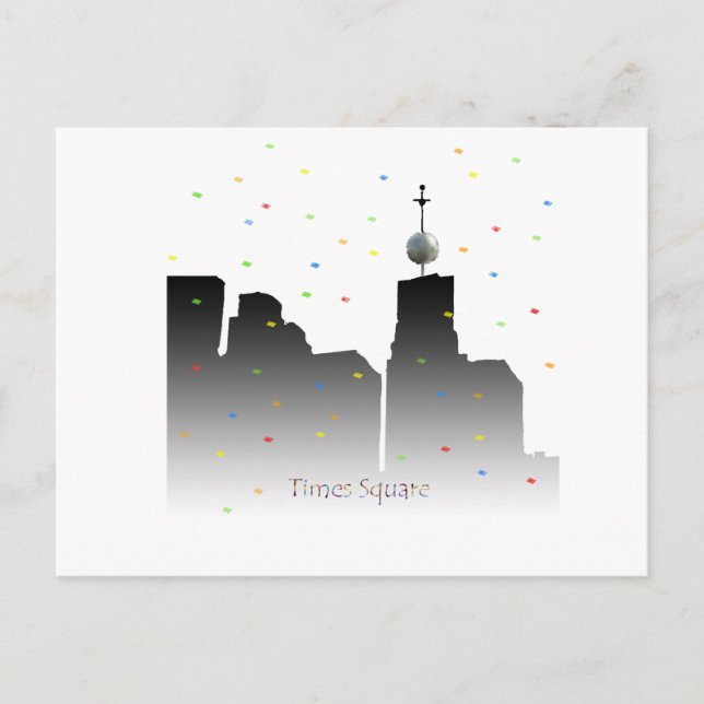 Cartes Pour Fêtes Annuelles temps nouvelles années carrés (Devant)