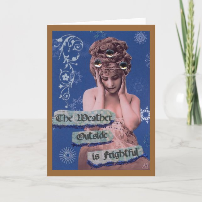 Cartes Pour Fêtes Annuelles Temps terrible (Devant)