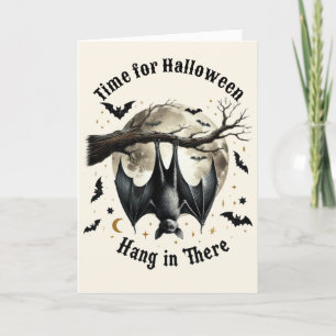 Cartes Pour Fêtes Annuelles Tenez bon Chauve-Souris Halloween Vintage