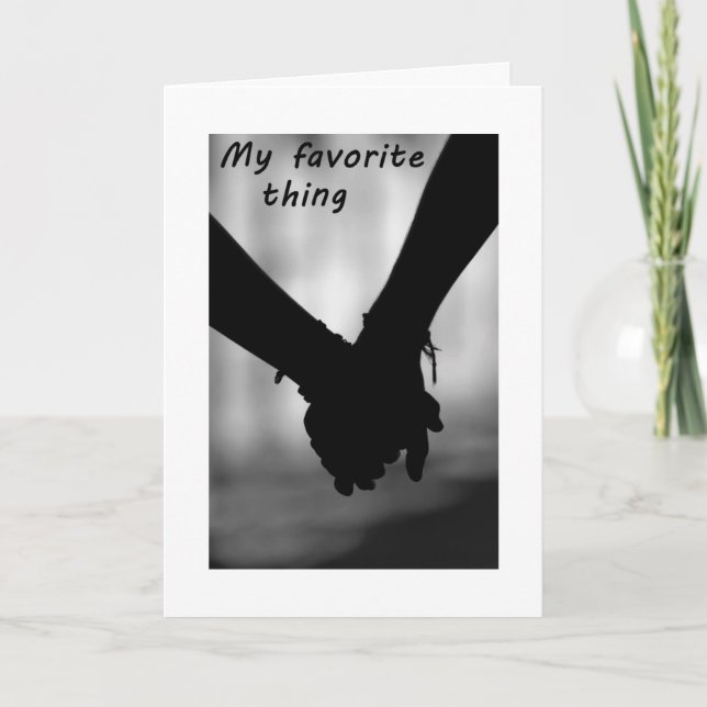 CARTES POUR FÊTES ANNUELLES TENIR DES MAINS ET VOS KISSES FAV CHOSES (Devant)