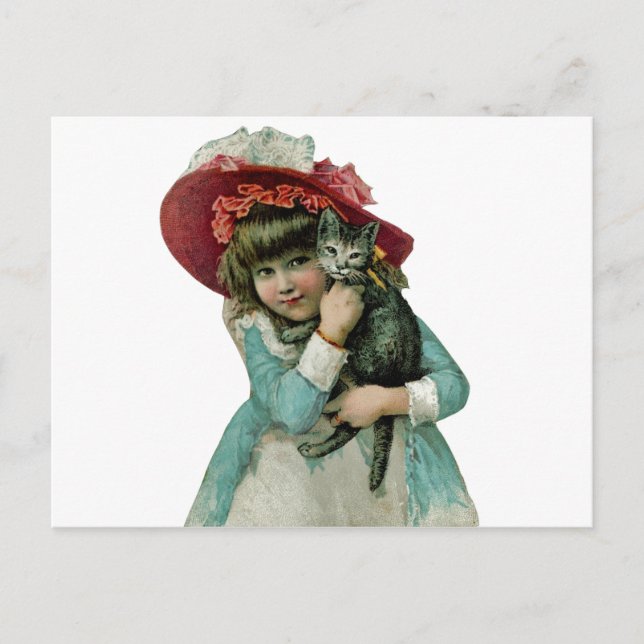 Cartes Pour Fêtes Annuelles Tenir un chaton de Noël (Devant)