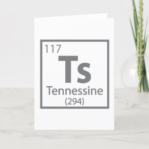 Cartes Pour Fêtes Annuelles Tennessine - Tennessee Science Table Périodique