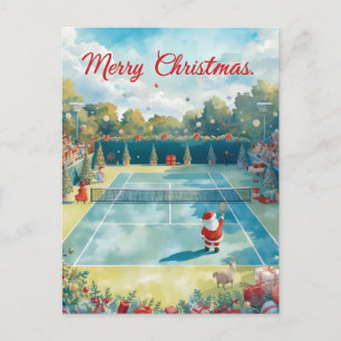 Cartes Pour Fêtes Annuelles Tennis Joyeux Noël avec le Père Noël